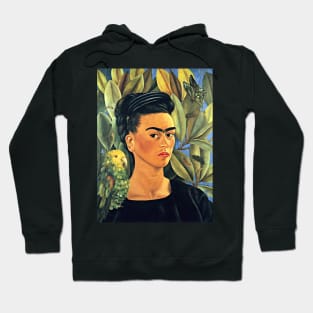Frida Kahlo Self-Portrait with Bonito 1941 Art Print Mexican Painter Surrealism Magic Realism Hoodie